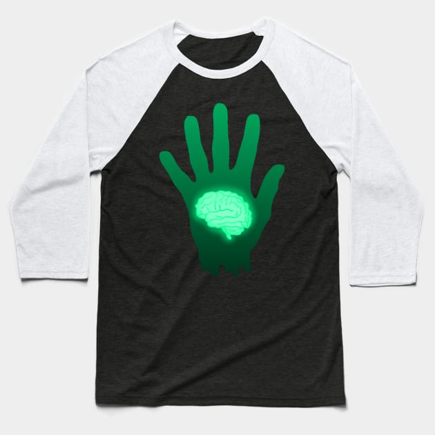 Cool Hypnotic Hand Baseball T-Shirt by Kidrock96